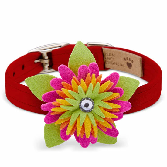 Island Flower Collar-TC-Red-