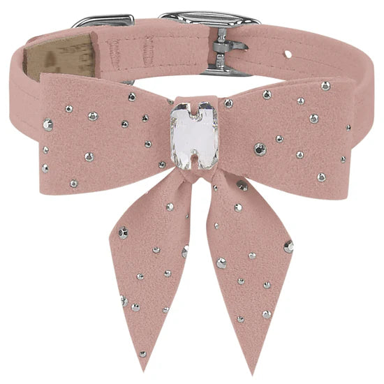 Silver Stardust Tail Bow Collar-TC-Rosewood-