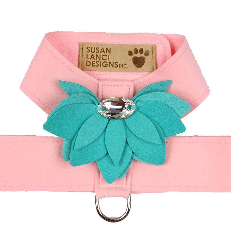 Water Lily Tinkie Harness-TC-Puppy Pink With Bimini Blue-