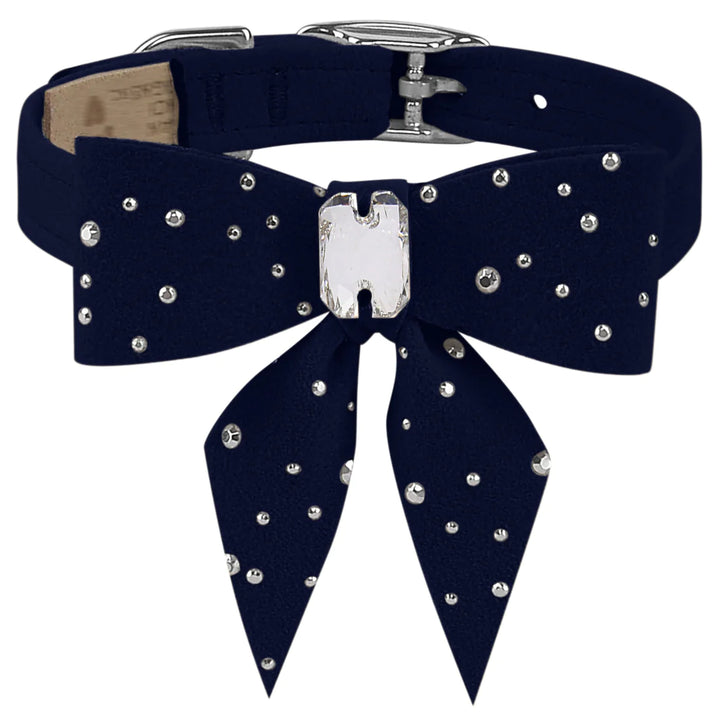 Silver Stardust Tail Bow Collar-