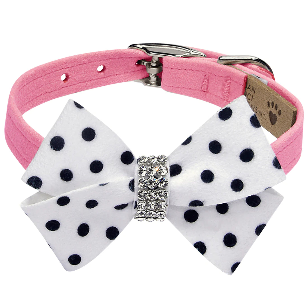 Polka Dot Nouveau Bow Collar-TC-Perfect Pink-