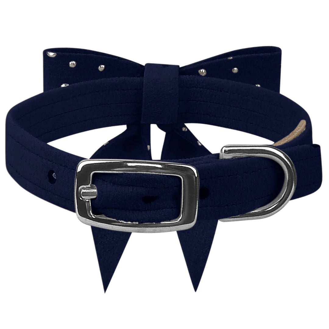 Silver Stardust Tail Bow Collar-