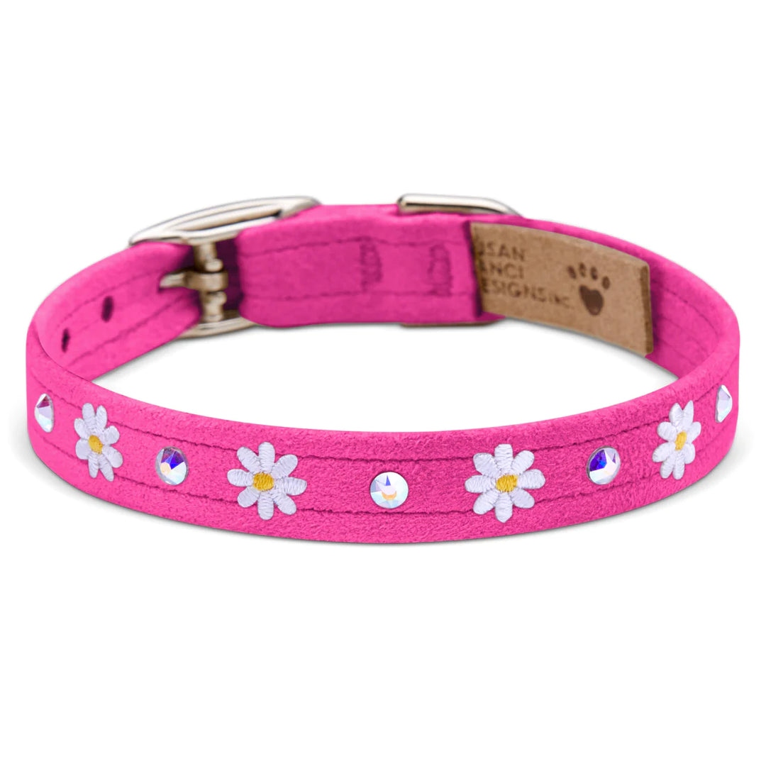 Small Daisy 1/2" Collar-TC-Pink Sapphire-