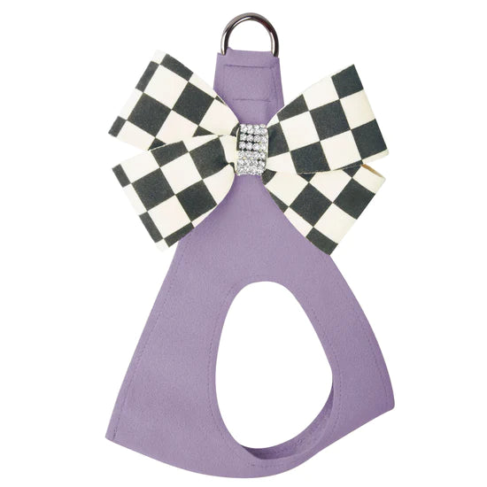 Windsor Check Nouveau Bow Step In Harness-Pretty Pastels-TC-French Lavender-