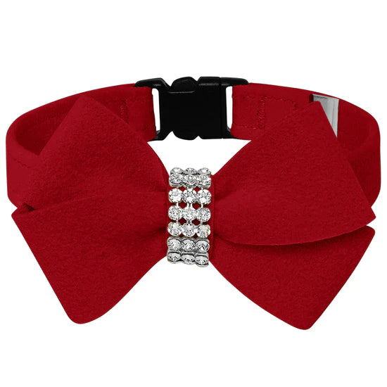 Nouveau Bow 1/2" Breakaway Cat Collar-6"-Red-