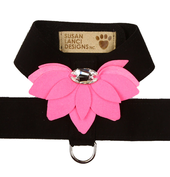 Water Lily Tinkie Harness-TC-Black With Perfect Pink-