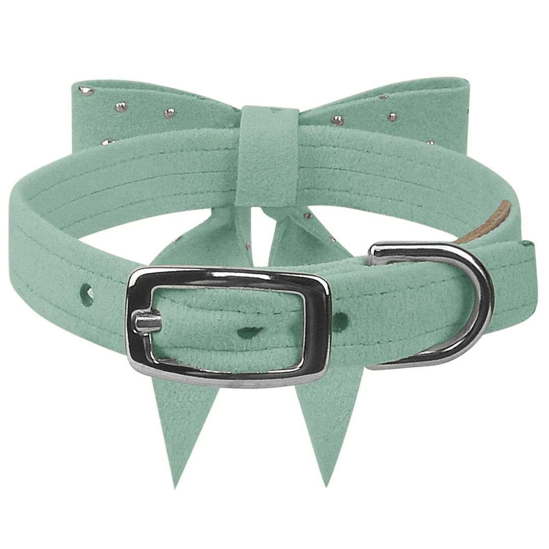 Silver Stardust Tail Bow Collar-