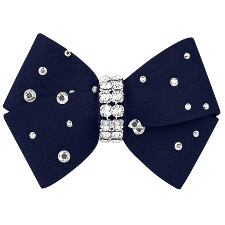 Nouveau Bow Hair Bow with Silver Stardust-