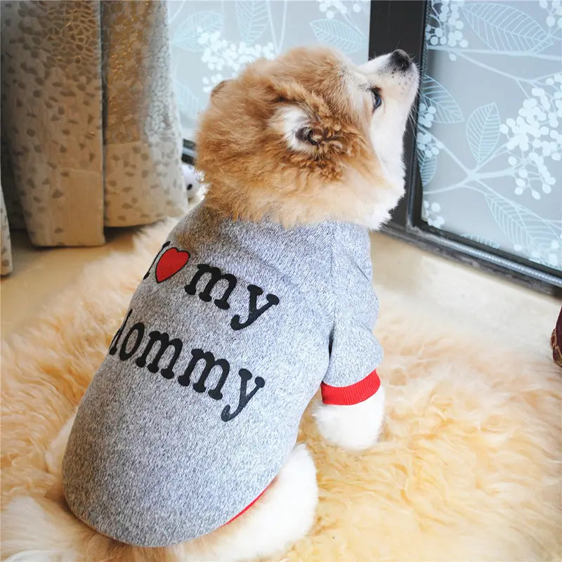 I Love Mommy Pet Sweater