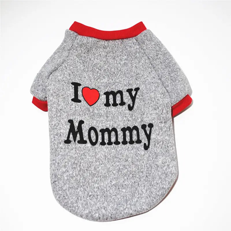 I Love Mommy Pet Sweater