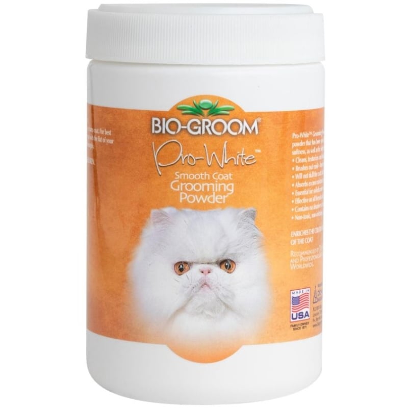 Bio Groom Pro-White Smooth Coat Grooming Powder for Cats - 8 oz-