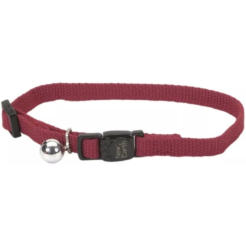 Coastal Pet New Earth Soy Breakaway Cat Collar Cranberry Red - 8-12in.L x 3/8in.W-