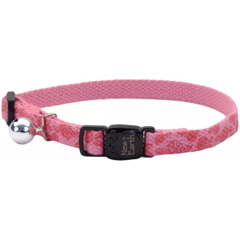 Coastal Pet New Earth Soy Printed Breakaway Cat Collar Rose Pattern - 8-12in.L x 3/8in.W-