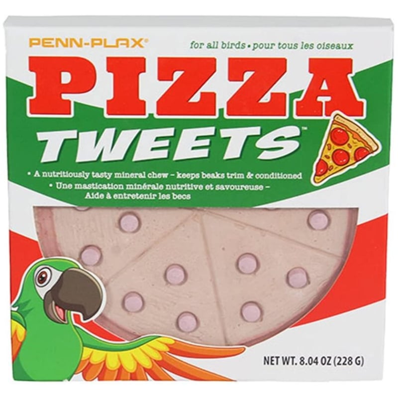 Penn Plax Tweet Eats Pizza Tweets Mineral Block-