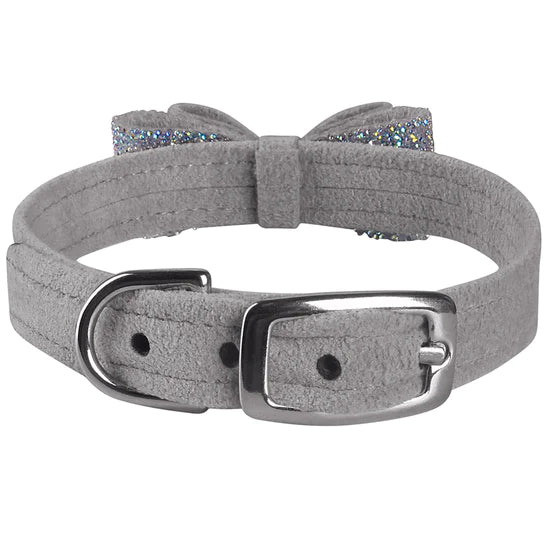 Aurora Borealis Crystal Stellar Big Bow Collar-