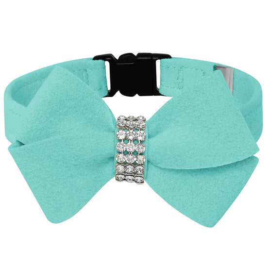 Nouveau Bow 1/2" Breakaway Cat Collar-6"-Tiffi Blue-