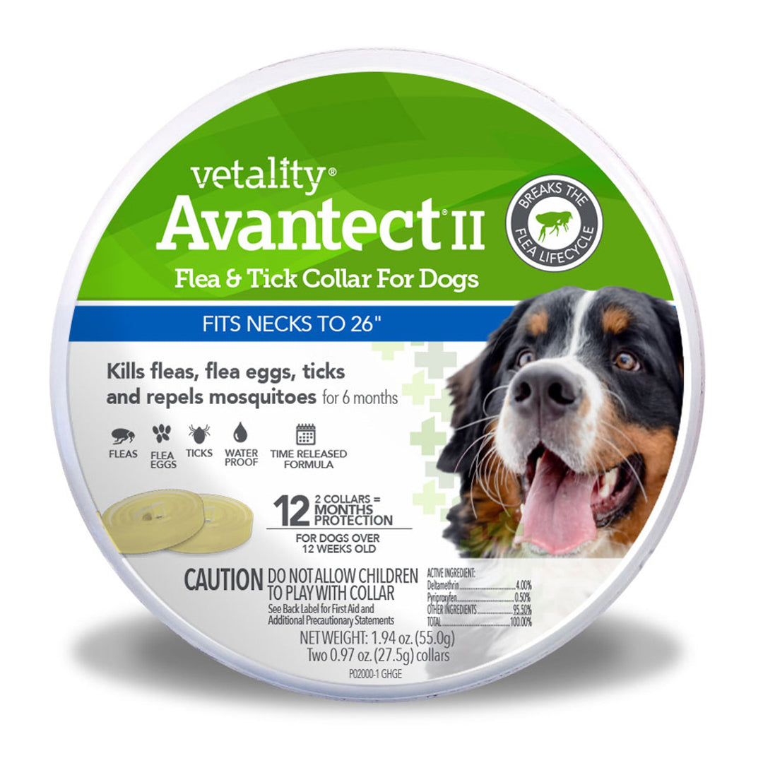 Vetality Avantect II Flea & Tick Collar for Dogs 1ea/26 in, 2 ct-