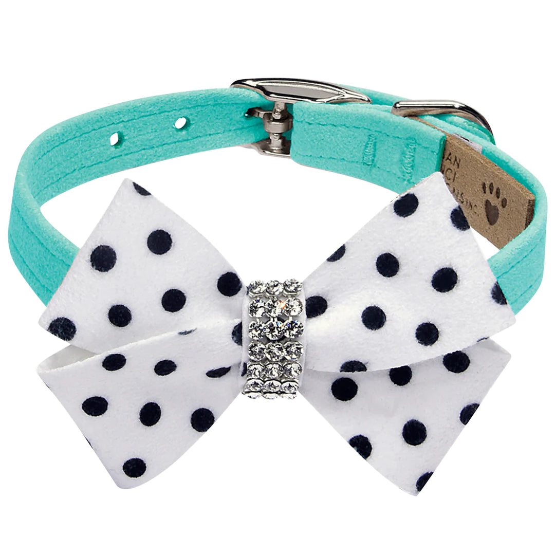 Polka Dot Nouveau Bow Collar-TC-Tiffi Blue-