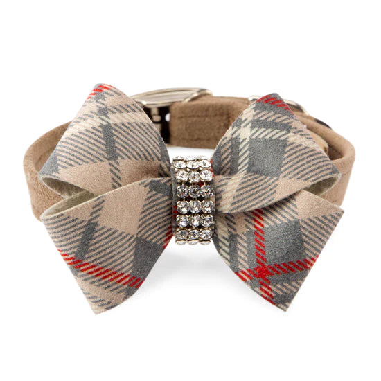 Scotty Doe Plaid Nouveau Bow Collar-TC-Fawn-