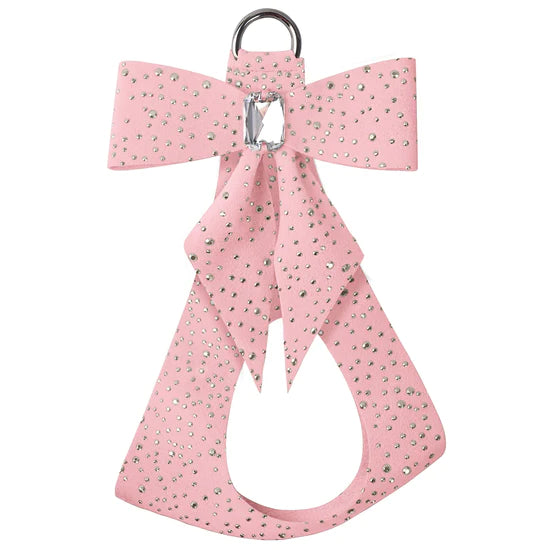 Silver Stardust Tail Bow Step In Harness-Pretty Pastels-TC-Puppy Pink-