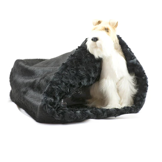 Black Fur with Black Curly Sue Cuddle Cup-Regular-Black-