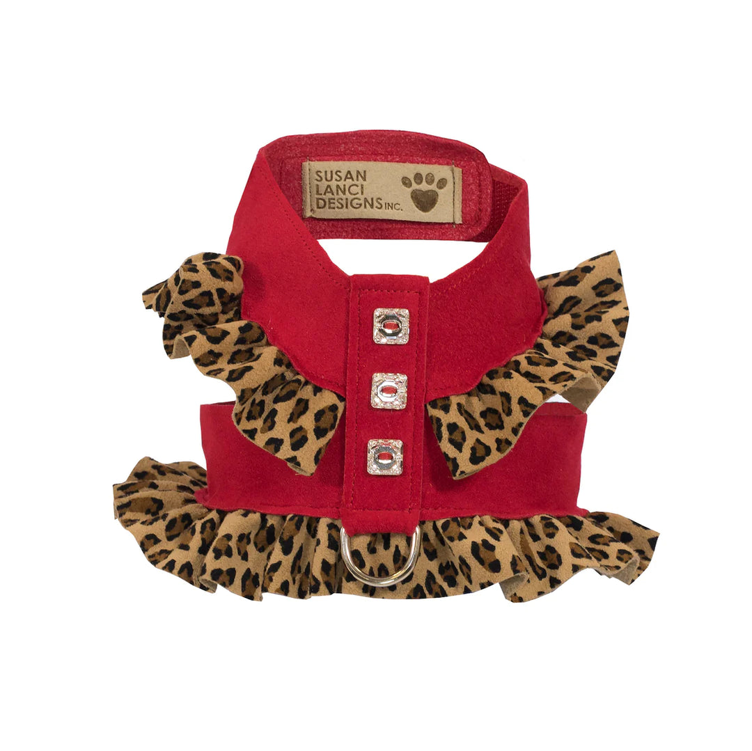 Cheetah Couture Pinafore Tinkie Harness-TC-Red-