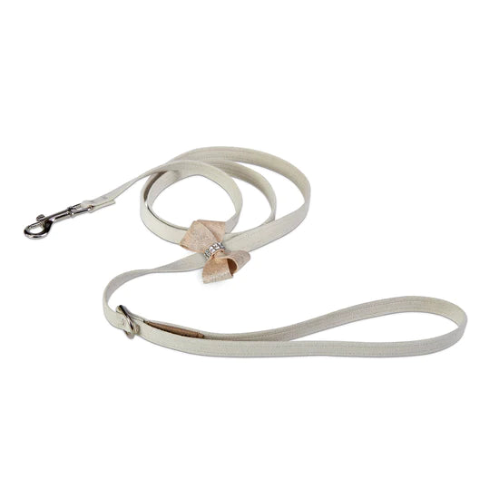 Champagne Glitzerati Nouveau Bow Leash-4 FT-Doe-