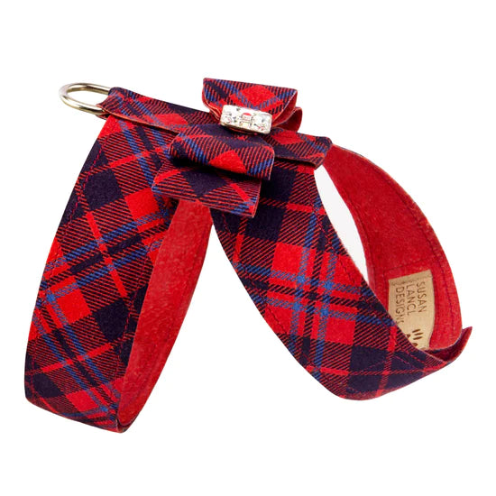 Scotty Chestnut Plaid Big Bow Tinkie Harness-Chestnut Plaid-TC-