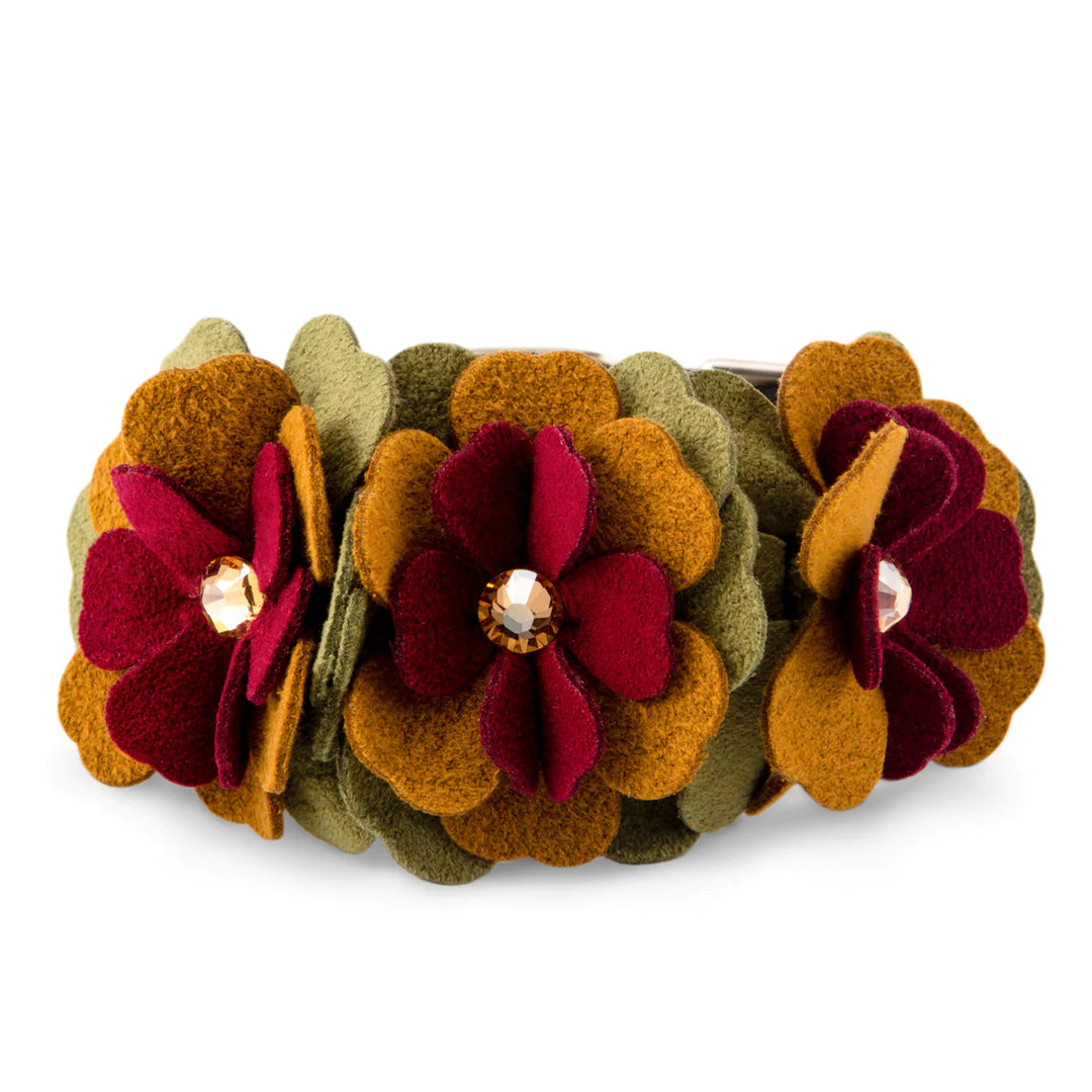 Autumn Flowers Collar-TC-Black-