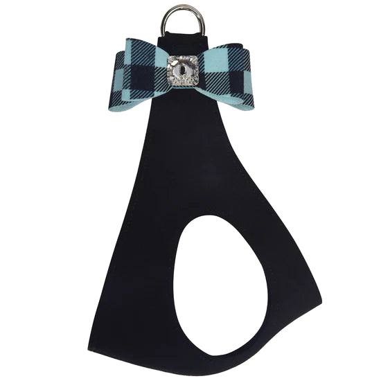 Tiffi Gingham Big Bow Step In Harness-TC-Black-