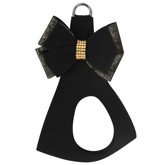 Black Glitzerati Double Nouveau Bow Step In Harness-