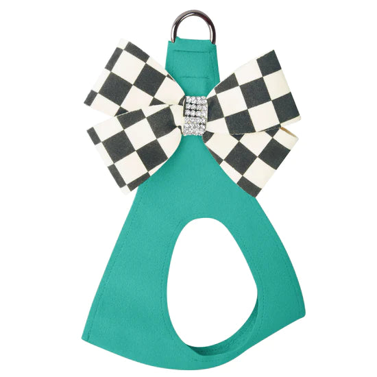 Windsor Check Nouveau Bow Step In Harness-Pretty Pastels-TC-Bimini Blue-