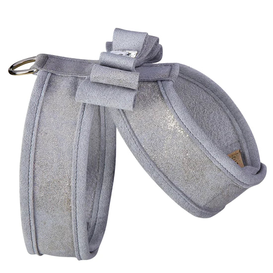 Platinum Glitzerati Really Big Bow Tinkie Harness with Platinum Trim-TC-Platinum Glitzerati-