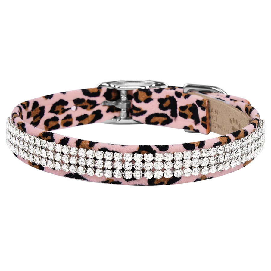 Cheetah Couture 3 Row Giltmore Collar-TC-Pink Cheetah-