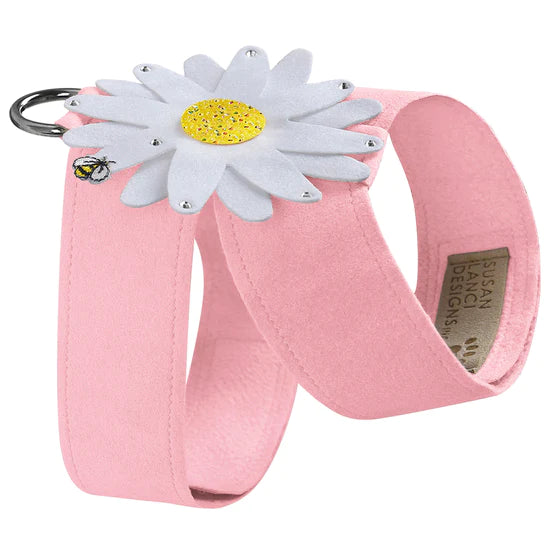 Large Daisy with AB Crystal Stellar Center Tinkie Harness-TC-Puppy Pink-