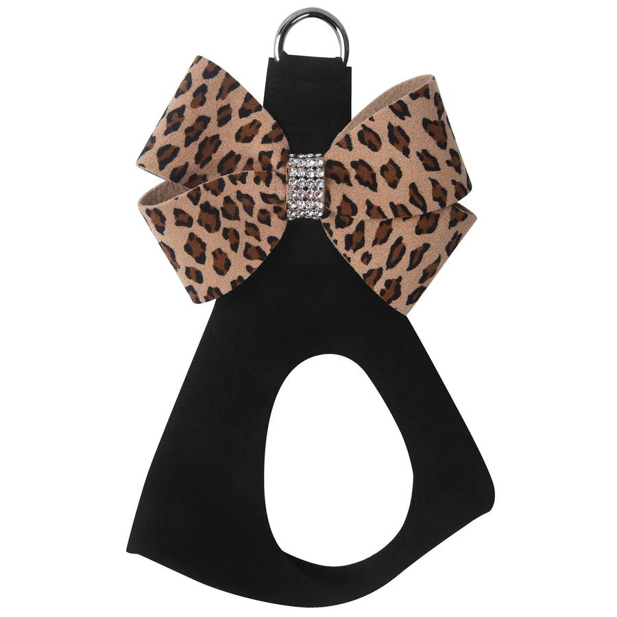 Cheetah Couture Nouveau Bow Step in Harness-TC-Black-