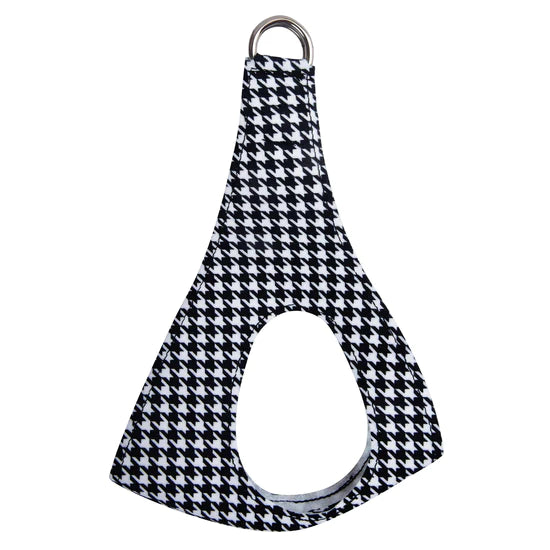 Houndstooth Step In Harness-TC-Black & White Houndstooth-