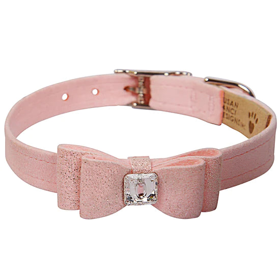 Puppy Pink Glitzerati Big Bow Collar-TC-Puppy Pink-