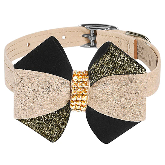 Glitzerati Pinwheel Bow Collar-TC-Champagne-