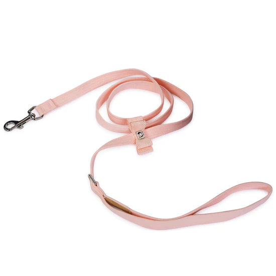 Puppy Pink Glitzerati Big Bow Leash-4 FT-Puppy Pink-