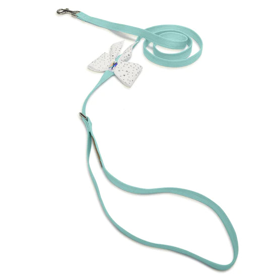 Tiffi's Gift Leash With Aurora Borealis Emerald-Tiffi Blue-4 FT-