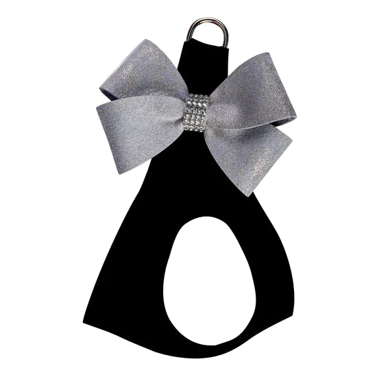 Platinum Glitzerati Nouveau Bow Step In Harness-TC-Black-