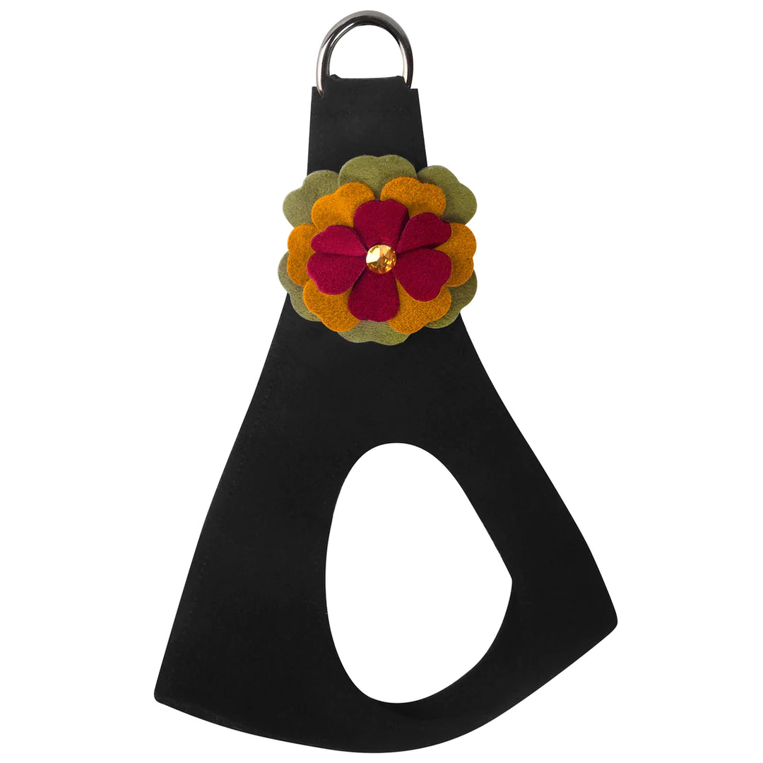 Autumn Flower Step In Harness-TC-Black-