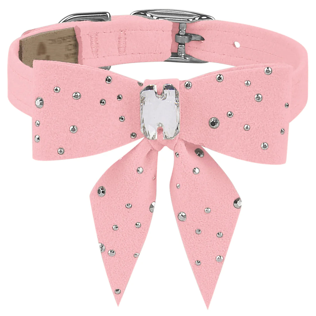 Silver Stardust Tail Bow Collar-