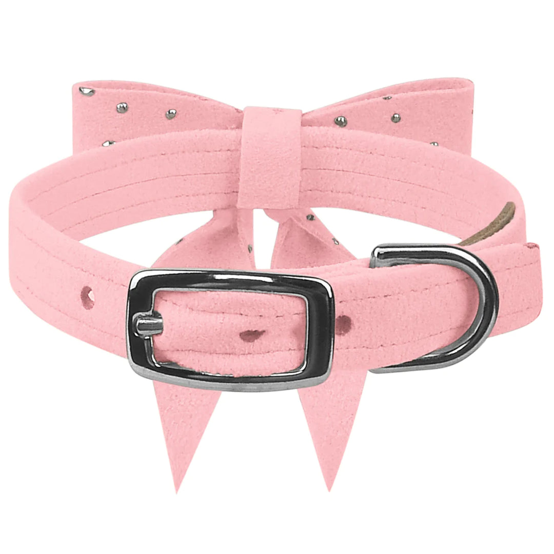 Silver Stardust Tail Bow Collar-