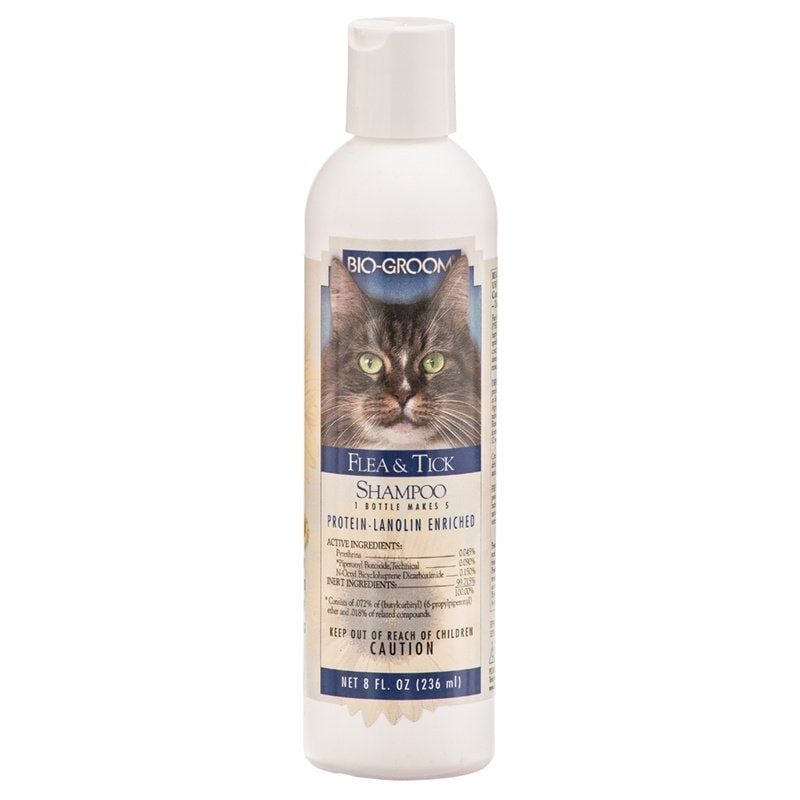 Bio Groom Flea & Tick Shampoo for Cats - 8 oz-