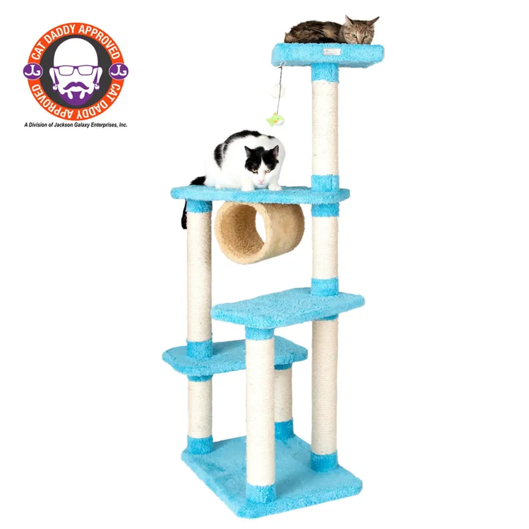 Armarkat Cat Climber, Real Wood Cat Junggle Tree Skyblue