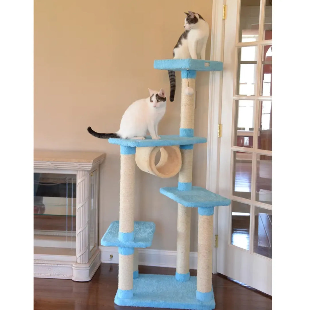 Armarkat Cat Climber, Real Wood Cat Junggle Tree Skyblue