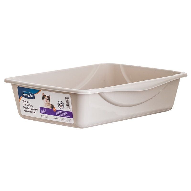 Petmate Litter Pan - Gray - Small (14.1in.L x 10.4in.W x 3.5in.H)-