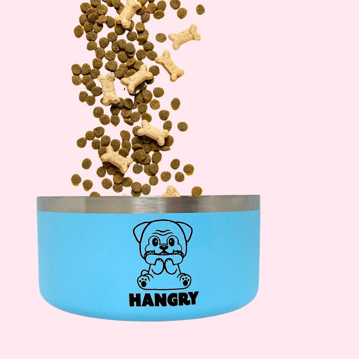 "Hangry" Blue Food Bowl